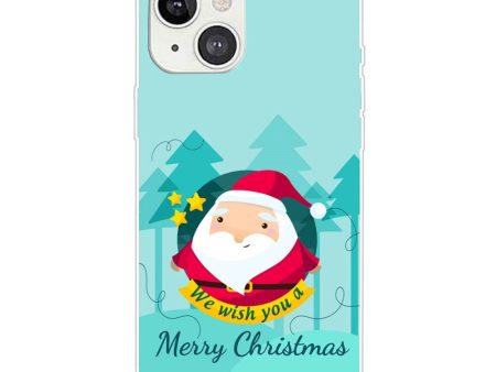 iPhone 15 Plus Fleksibelt Plastik Jule Cover - Merry Christmas - Tegneserie Julemand Online Hot Sale