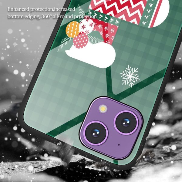 iPhone 15 Jule Cover m. Glasbagside - Merry Christmas - Rensdyr Cheap