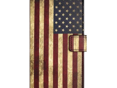 Samsung Galaxy A15 (5G)   A15 Læder Cover m. Pung & Ståfunktion - Amerikansk Flag on Sale