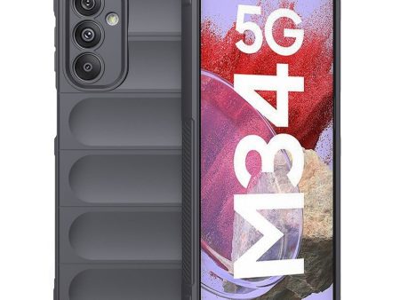 Samsung Galaxy M34 (5G)   F34 (5G) Fleksibelt Plastik Cover - Mørkegrå For Sale