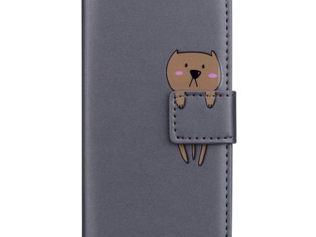 Samsung Galaxy S24 Ultra Flip Cover m. Kortholder   Ståfunktion   Strop - Grå (Hund) Sale