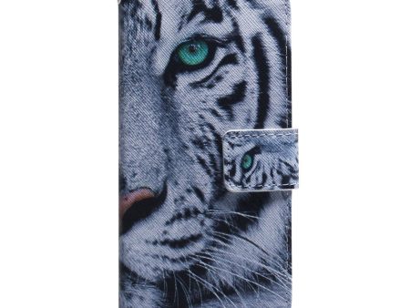 Google Pixel 6 Pro Læder Cover m. Pung & Print - Hvid Tiger Discount