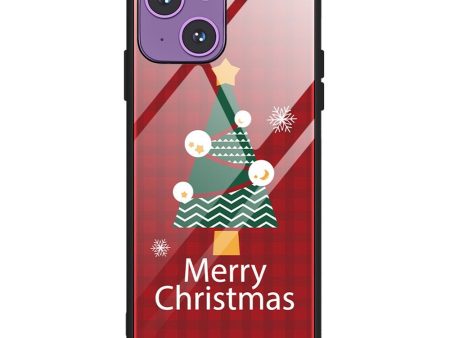 iPhone 15 Jule Cover m. Glasbagside - Merry Christmas - Juletræ Online