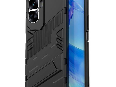 Honor 90 Lite Hybrid Håndværker Cover m. Kickstand - Sort Cheap