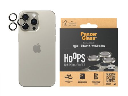 iPhone 15 Pro   15 Pro Max PanzerGlass Hoops - Kamerabeskyttelse - Natural Metal Online Sale