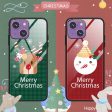 iPhone 15 Jule Cover m. Glasbagside - Merry Christmas - Rensdyr Cheap