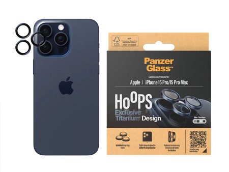 iPhone 15 Pro   15 Pro Max PanzerGlass Hoops - Kamerabeskyttelse - Blue Titanium Online Hot Sale