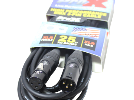 ProX XC-DMX25 25 Ft. DMX XLR3-M to XLR3-F High Performance Cable Sale