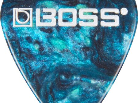 Boss BPK-12-OH Hard Celluloid Guitar Picks (Ocean Turquoise, 12-Pack) Supply