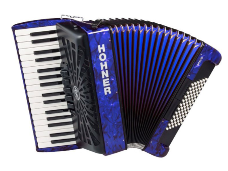 Hohner BRAVO III 72 Piano Accordion 5-Registers - Pearl Dark Blue Supply