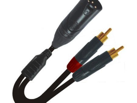 ProX XC-XMYRCA03 3 Ft. High Performance Audio Y Cable XLR-M to Dual RCA Online