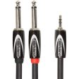 Roland RCC-5-3528-V2 Black Series 1 8  TRS to Dual 1 4  TS Cable - 5  Fashion