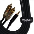 ProX XC-CMR6 Unbalanced 1 8  Mini TRS to Dual RCA High Performance Audio Cable - 6 Ft. For Sale