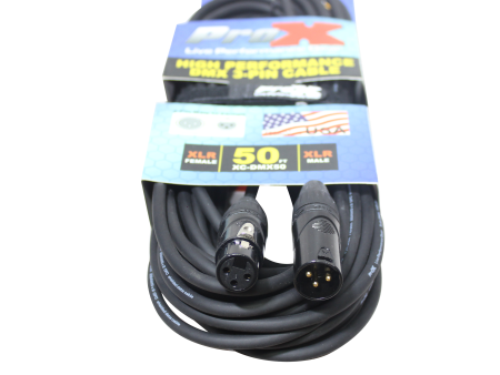 ProX XC-DMX03 50 Ft. DMX XLR3-M to XLR3-F High Performance Cable For Cheap