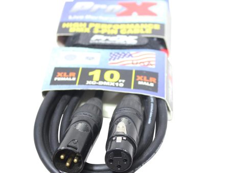 ProX XC-DMX10 10 Ft. DMX XLR3-M to XLR3-F High Performance Cable Discount