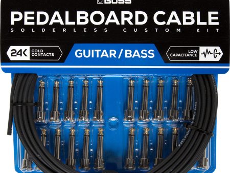 Boss BCK-24 Solderless Pedalboard Cable Kit with 24 Connectors, 24FT For Sale