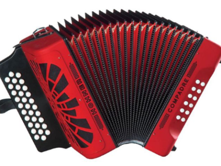 Hohner EAD E A D Mi 31 Button MM Compadre Button Accordion - Red Online Hot Sale