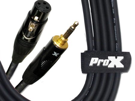 ProX XC-MXF05 Unbalanced 3.5mm TRS-M Mini to XLR3-F High Performance Audio Cable - 5 Ft. Online Sale