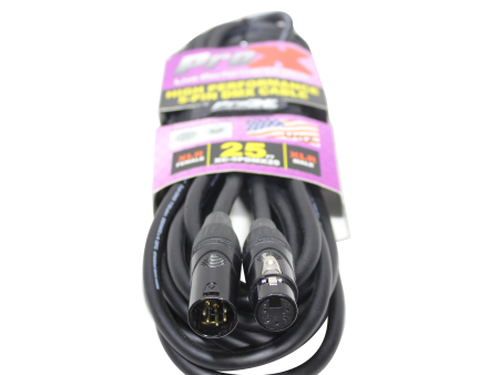 ProX XC-5PDMX25 25 Ft. DMX XLR5-M to XLR5-F High Performance Cable on Sale