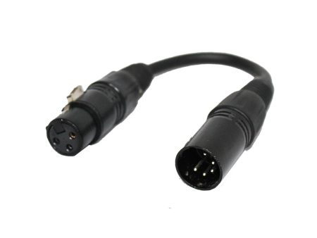 ProX XC-DMX5M3F 6  Male XLR-5 to Female XLR-3 DMX Cable Adapter Online