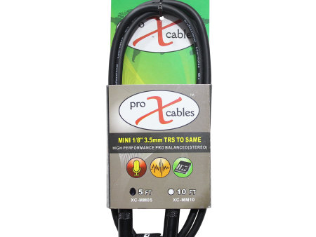 ProX XC-MM05 Balanced TRS-M Mini 1 8  to TRS-M Mini 1 8  High-Performance Audio Cable - 5 Ft. Sale