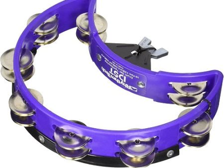 Rhythm Tech DST80 Purple Drumset Mountable Tambourine w  Nickel Jingles For Sale