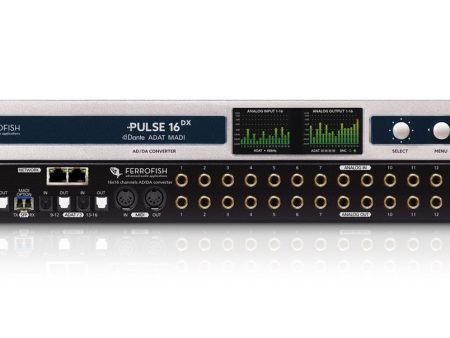 Ferrofish PULSE 16 DX 16 in   16 out AD DA converter with ADAT and Dante Online