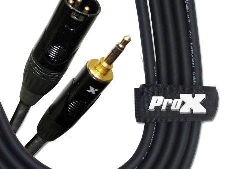 ProX XC-MXM10 Unbalanced 1 8  (3.5mm) TRS-M Mini to XLR3-M High Performance Audio Cable - 10 Ft. Online Sale