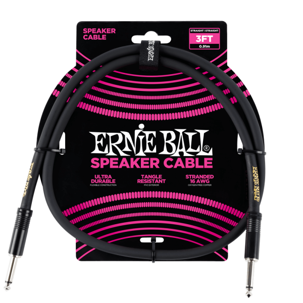 Ernie Ball 6071EB 3  Speaker Cable - Black Discount