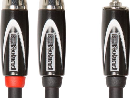 Roland RCC-5-352R Interconnect Cable 3.5mm to Dual RCA Black Series - 5  Online now