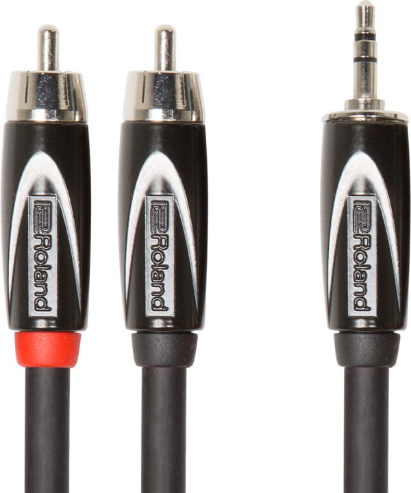 Roland RCC-5-352R Interconnect Cable 3.5mm to Dual RCA Black Series - 5  Online now