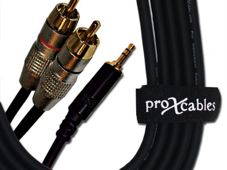 ProX XC-CMR15 Unbalanced 1 8  Mini TRS-M to Dual RCA-M High Performance Audio Cable - 15 Ft For Discount