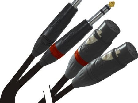 ProX XC-DSXF10 10 Ft. Balanced Dual 1 4  TRS-M to Dual XLR3-F High Performance Audio Cable For Discount