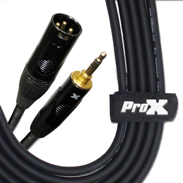 ProX XC-MXM25 Unbalanced 1 8  TRS-M Mini to XLR3-M High Performance Audio Cable - 25 Ft. For Sale