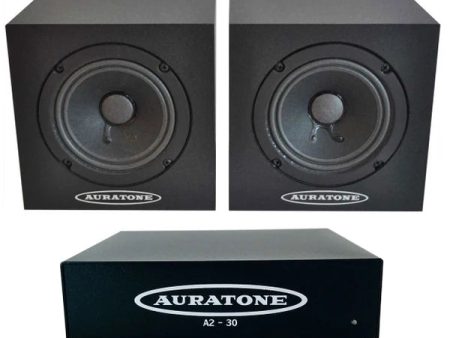 Auratone 5C Super Sound Cubes with A2-30 Amp Bundle 2 Speakers + 1 Amp (Black) Fashion