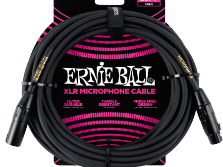 Ernie Ball 6073EB 25  Mic Cable XLR - Black Supply