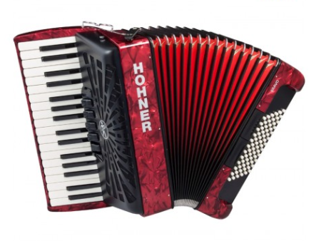 Hohner BRAVO III 72 Piano Accordion - Pearl Red Sale