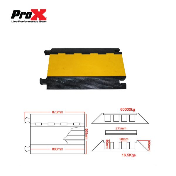 ProX XCP-4CH Cable Protector With 4 Channels Online now