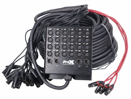 ProX XC-SB244XLR150 150 Ft Stage Box Snake 24 XLR-F Input 4 XLR-M Return Online now