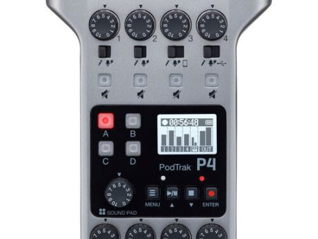 Zoom PODTRAK P4 Portable Multitrack Podcast Recorder Fashion