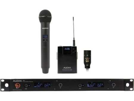 Audix AP42C210B Dual-Channel Combo Handheld Amp Lavalier Wireless System (554Mhz-586Mhz) For Discount