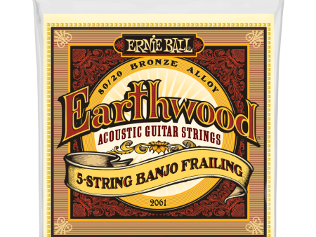 Ernie Ball 2061EB Earthwood 5-String Banjo Frailing Loop End 80 20 Bronze Strings Online now