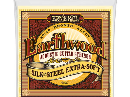 Ernie Ball 2047EB Earthwood Silk & Steel Extra Soft 80 20 Bronze Acoustic Strings 10-50 Supply