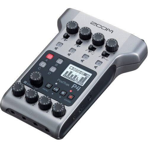 Zoom PODTRAK P4 Portable Multitrack Podcast Recorder Fashion