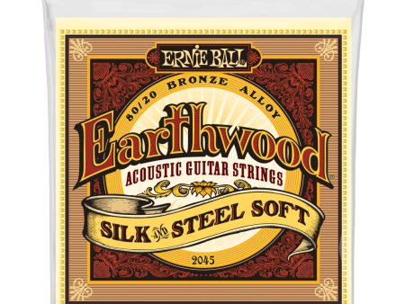 Ernie Ball 2045EB Earthwood Silk & Steel 80 20 Bronze Acoustic Strings 11-52 Cheap