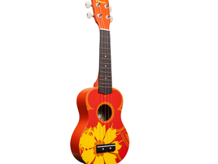 Amahi DDUK5 Tropical Orange Flower Soprano Ukulele Online now