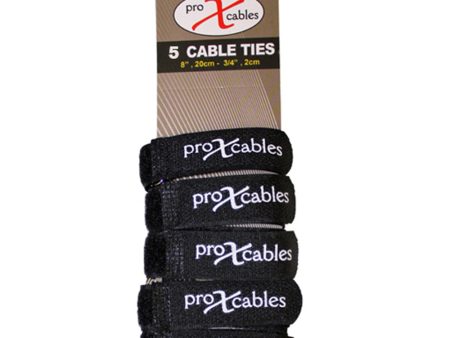 ProX XC-T5 Cable Tie Hook & Loop Pack of 5pcs Supply