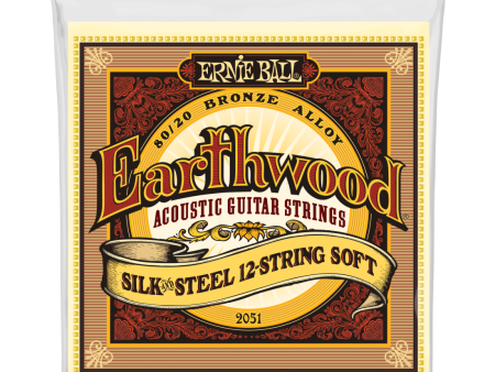 Ernie Ball 2051EB Earthwood Silk & Steel Soft 12- String 80 20 Bronze Acoustic Strings 9-46 Online Hot Sale