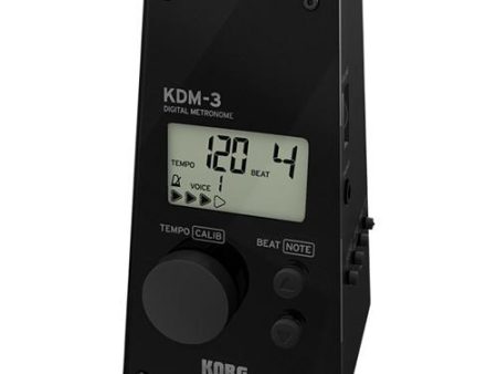 Korg KDM3BK Digital Metronome (Black) Fashion