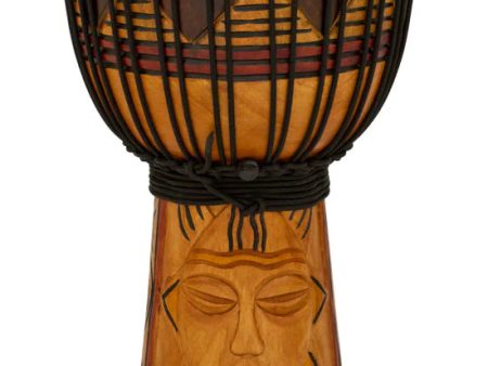 Toca TODJ-10TM Origins Series Rope Tuned Wood Djembe - 10  (Tribal Mask) Online now